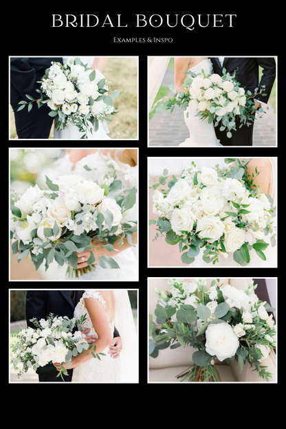 White Flowers- Eucalyptus Greenery